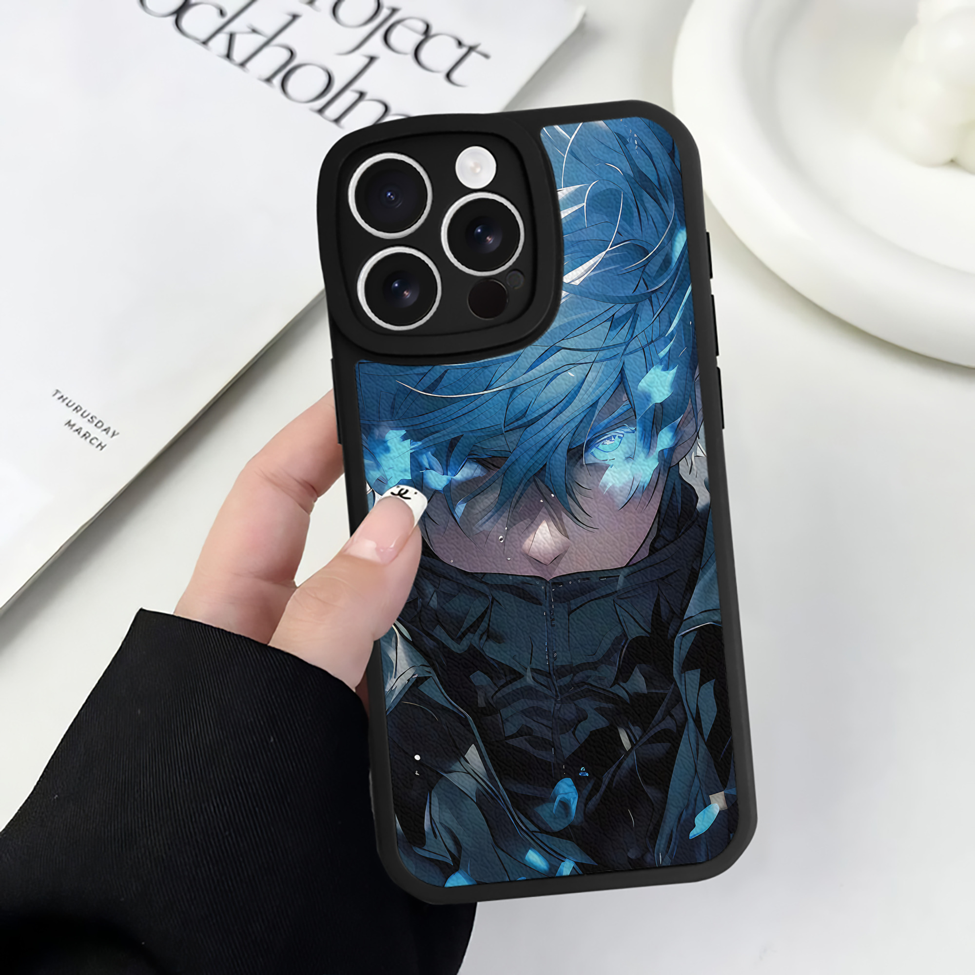 （画像用） 呪術廻戦 Jujutsu Kaisen 【iPhone 16シリーズ対応】シリコンスマホケース（レザー調） 材質：シリコン